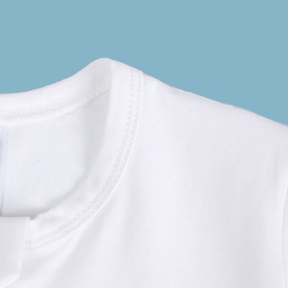 NWT*BABY ROMPER Short Sleeve Long Leg Double Zipper Bodysuit Wht Cotton Boy Girl - Picture 5 of 15